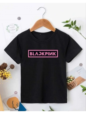 Bisiklet Yaka Baskılı T-Shirt - Siyah -