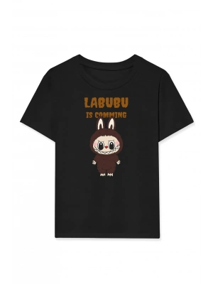 Labubu   Baskılı T-Shirt - Siyah -
