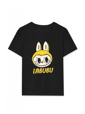 Labubu   Baskılı T-Shirt - Siyah -