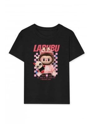 Labubu   Baskılı T-Shirt - Siyah -