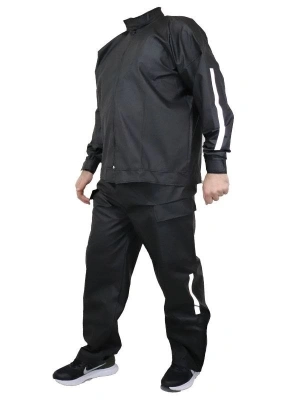 Yağmurluk Takım (Bahçıvan Tipi Askılı Pantolon ve Mont) - Siyah -