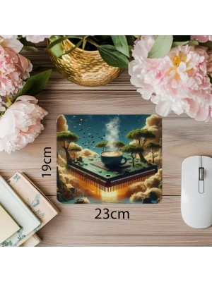 Veri Bulutlu Kurgusal Kod Mousepad - 19x23 cm 2 mm Dikdörtgen İthal Baskılı Mouse Pad