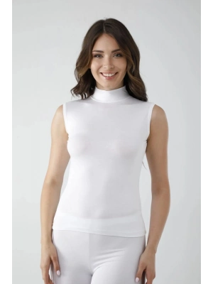 Vivaldi Kadın Beyaz Sıfır Kol Balıkçı Body 350