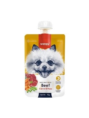 Wanpy Taze Sığır Etli ve Havuçlu Et Ezmesi Doğal Köpek Ödülü 1 Adet 90 Gr