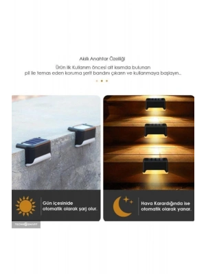 WaterProof Solar Merdiven Lambası 4 Adet