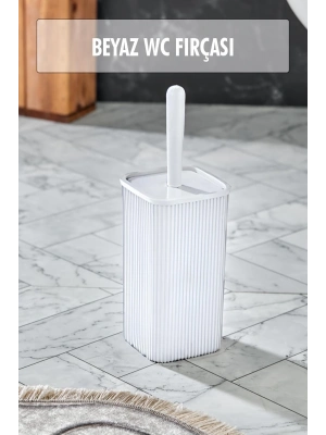WC Fırçası & Tuvalet Fırçası Beyaz 2 Parça