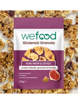 Wefood Glutensiz Granola Kuru İncir ve Cevizli 250 Gr