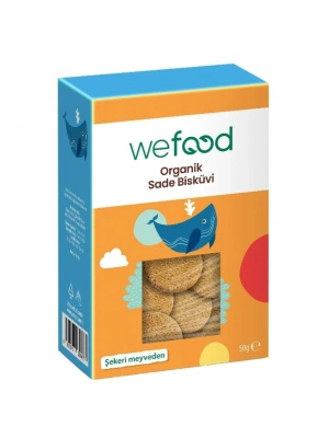 Wefood Organik Kids Sade Bisküvi 50 Gr