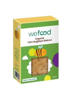 Wefood Organik Kids Tam Buğdaylı Bisküvi 55 Gr