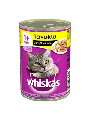 Whiskas Tavuklu Yetişkin Konserve Kedi Maması 1 Adet 400 Gr