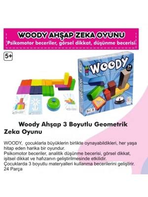 Woody Ahşap 3 Boyutlu Geometrik Zeka Oyunu