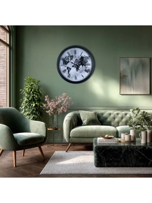 Worldline Black 40 Cm Metal Duvar Saati