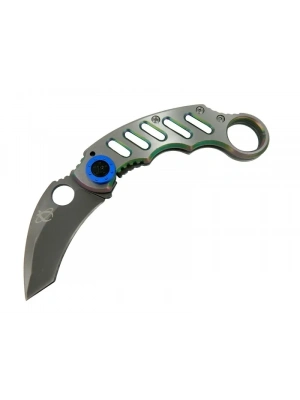 X05bl Gümüş Karambit 17 Cm - Metal Saplı, Manuel
