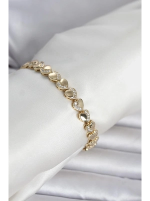 Xuping Kalp Model Gold Renk Kadın Bileklik