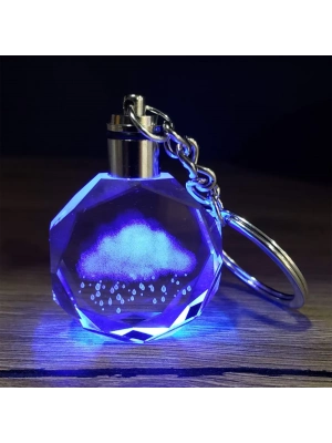 Yağmur Bulutu Tasarımlı Renk Değiştiren Anahtarlık