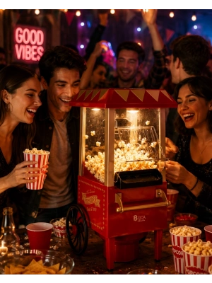 Yağsız Popcorn Makinesi Hızlı Sıcak Hava Mısır Patlatıcı Ev Tipi Kullanım