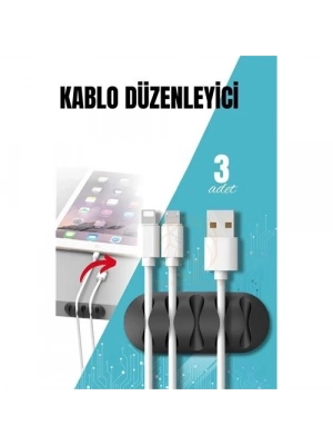 Yapışkanlı Kablo Düzenleyici Klips 3 ADET