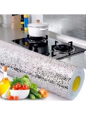 Yapışkanlı Mutfak Folyo Gümüş 40 cm x 10 m