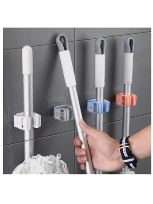 Yapışkanlı Pratik Mop Tutucu 4 Adet Beyaz