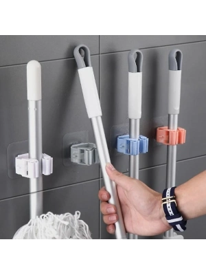 ® Yapışkanlı Pratik Mop Tutucu 4 Adet Beyaz