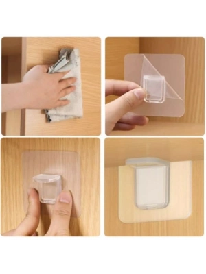 Yapışkanlı Raf Tutucu Seti 4 Adet