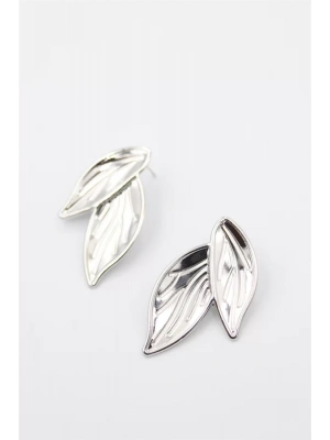 Yaprak Küpe - Gümüş