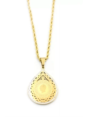 Yarımlık Damla Kolye - Altın