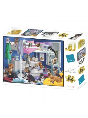 Yatak Odası Kedileri Puzzle 300 Parça