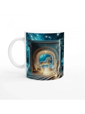 Yay Burcu Baskılı Kahve Kupası - Astral Denizaltı Dünyası Vs2