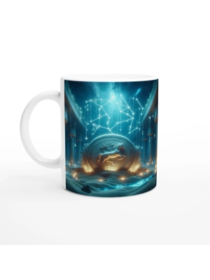 Yay Burcu Baskılı Kahve Kupası - Astral Denizaltı Dünyası Vs3