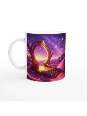 Yay Burcu Baskılı Kahve Kupası - Elementsel Doğa Krallığı Temalı Vs4