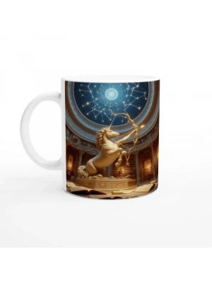 Yay Burcu Baskılı Kahve Kupası - Zodyak Kütüpanesi Vs1