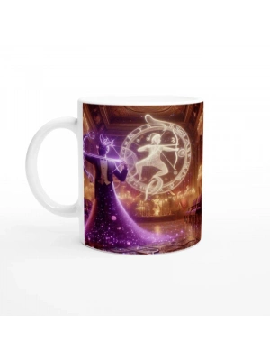 Yay Burcu Baskılı Kahve Kupası - Zodyak Maskeli Balo Vs1