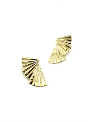 Yelpaze Küpe - Altın