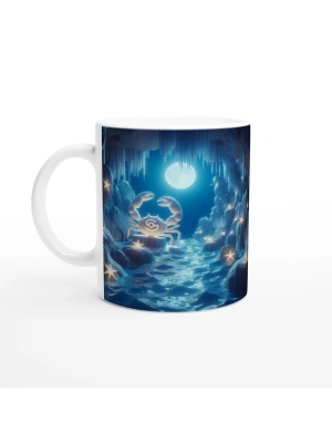 Yengeç Burcu Baskılı Kahve Kupası - Astral Denizaltı Dünyası Vs3