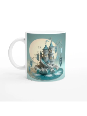 Yengeç Burcu Baskılı Kahve Kupası - Burçlar Krallığı Şatosu Vs3