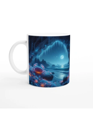 Yengeç Burcu Baskılı Kahve Kupası - Elementsel Doğa Krallığı Temalı Vs2