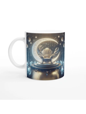 Yengeç Burcu Baskılı Kahve Kupası - Galaktik Taht Odası Temalı Vs2