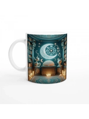 Yengeç Burcu Baskılı Kahve Kupası - Zodyak Kütüpanesi Vs1