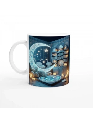 Yengeç Burcu Baskılı Kahve Kupası - Zodyak Kütüpanesi Vs2