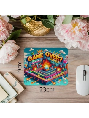 Yenilmez Ruhlu Game Over Mousepad - 19x23 cm 2 mm Dikdörtgen İthal Baskılı Mouse Pad