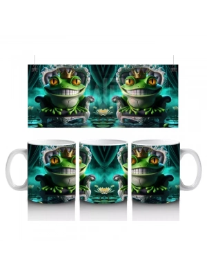 Yeşil Işıklı Perili Ev Figürlü Gotik Cadılar Bayramı Baskılı Kupa