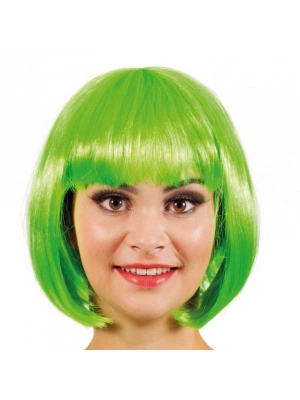 Yeşil Parti Peruğu Kısa Küt Saç