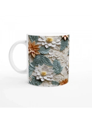 Yeşil Yapraklı Şakayık Bahçesi Kupa Bardak