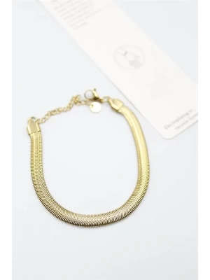 Yılan Zincir Bileklik - Altın