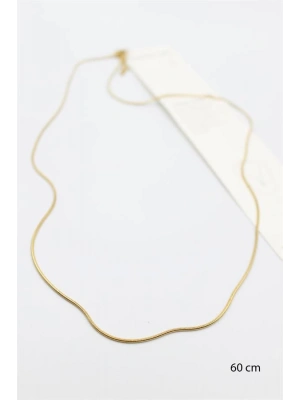 Yılan Zincir Kolye - 60cm - Altın