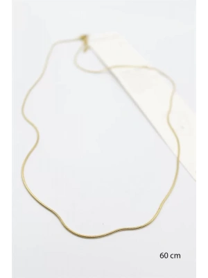 Yılan Zincir Kolye - 60cm - Altın