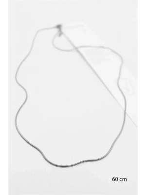 Yılan Zincir Kolye - 60cm - Gümüş