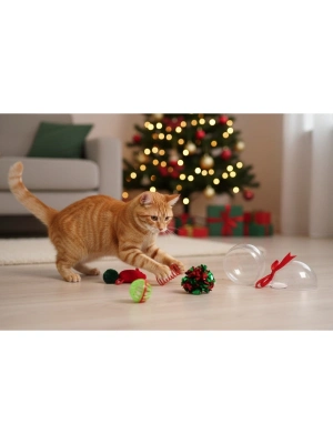 Yılbaşı Konseptli 8 Parça Küre İçinde Oyuncak Seti