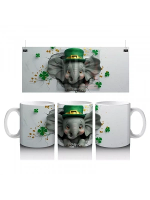 Yılbaşı Masasında Şapkalı Köpek – Baskılı Kahve Kupası